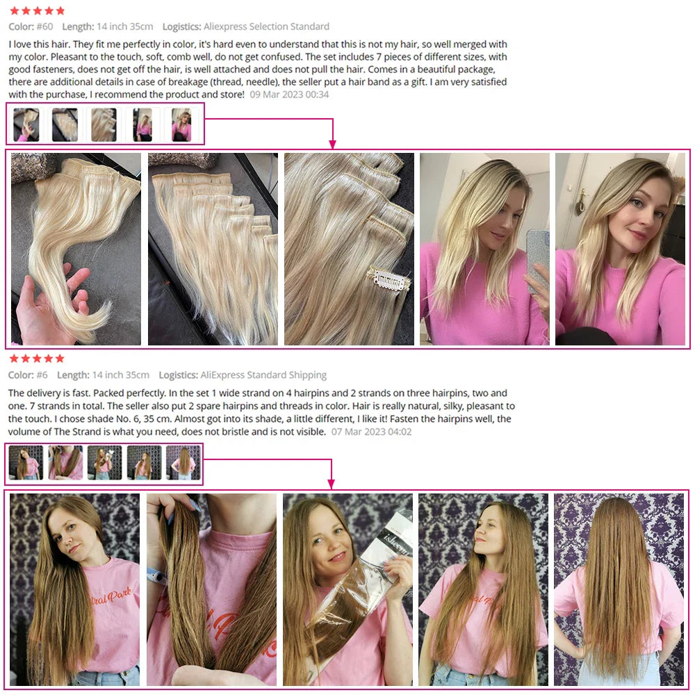 Glamorous Clip-In Hair Transformations
