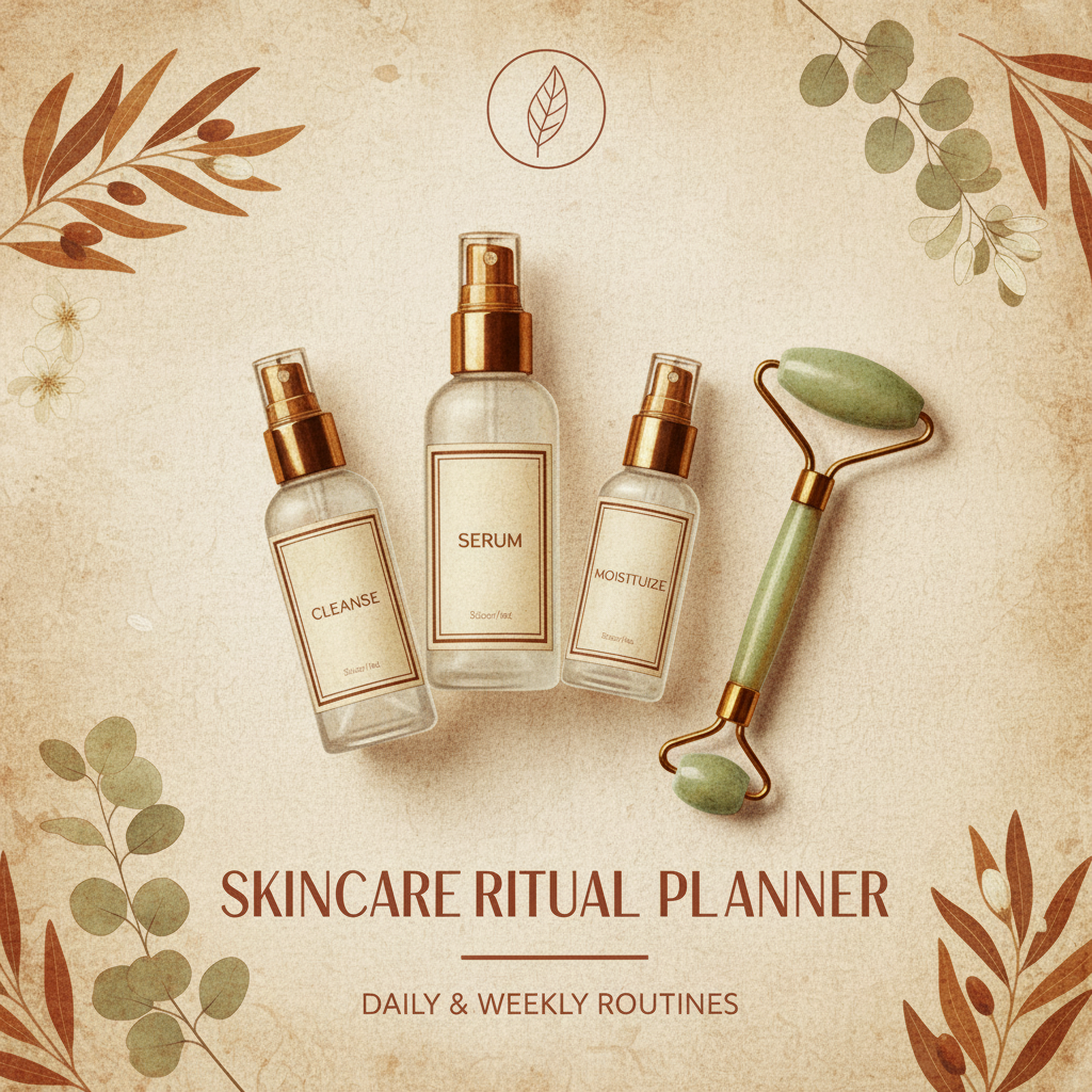 Skincare Routine Planner Vintage Cover