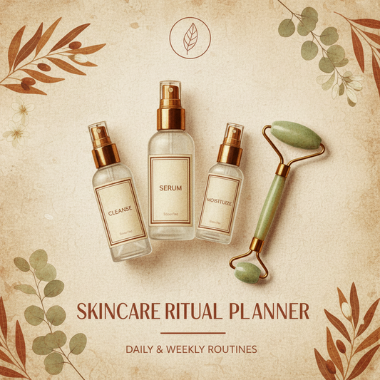 Skincare Routine Planner Vintage Cover